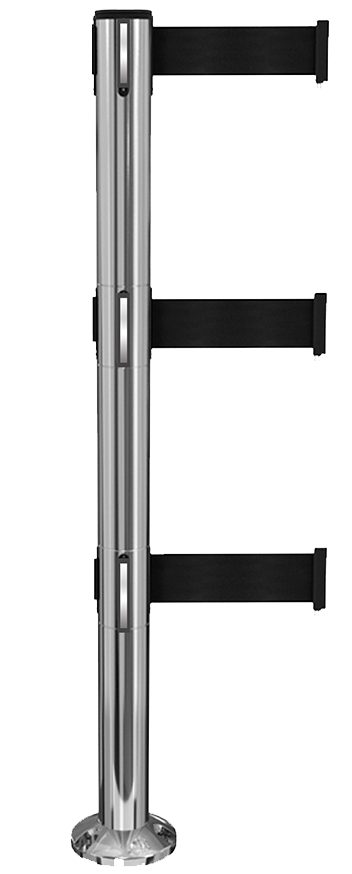 Fixed Breakaway Retractable Belt Barrier Triple
