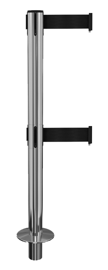 Removable Retractable Belt Barrier 250 Twin