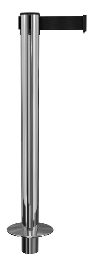 Removable Retractable Belt Barrier 3IN Post