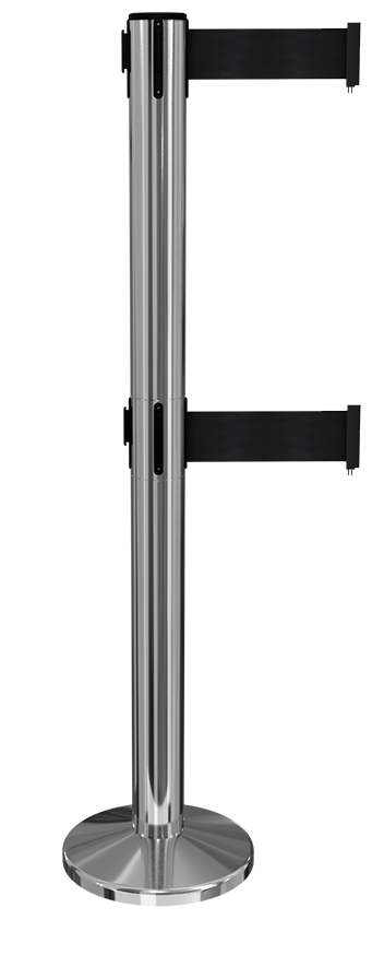 Magnetic Retractable Belt Barrier Twin